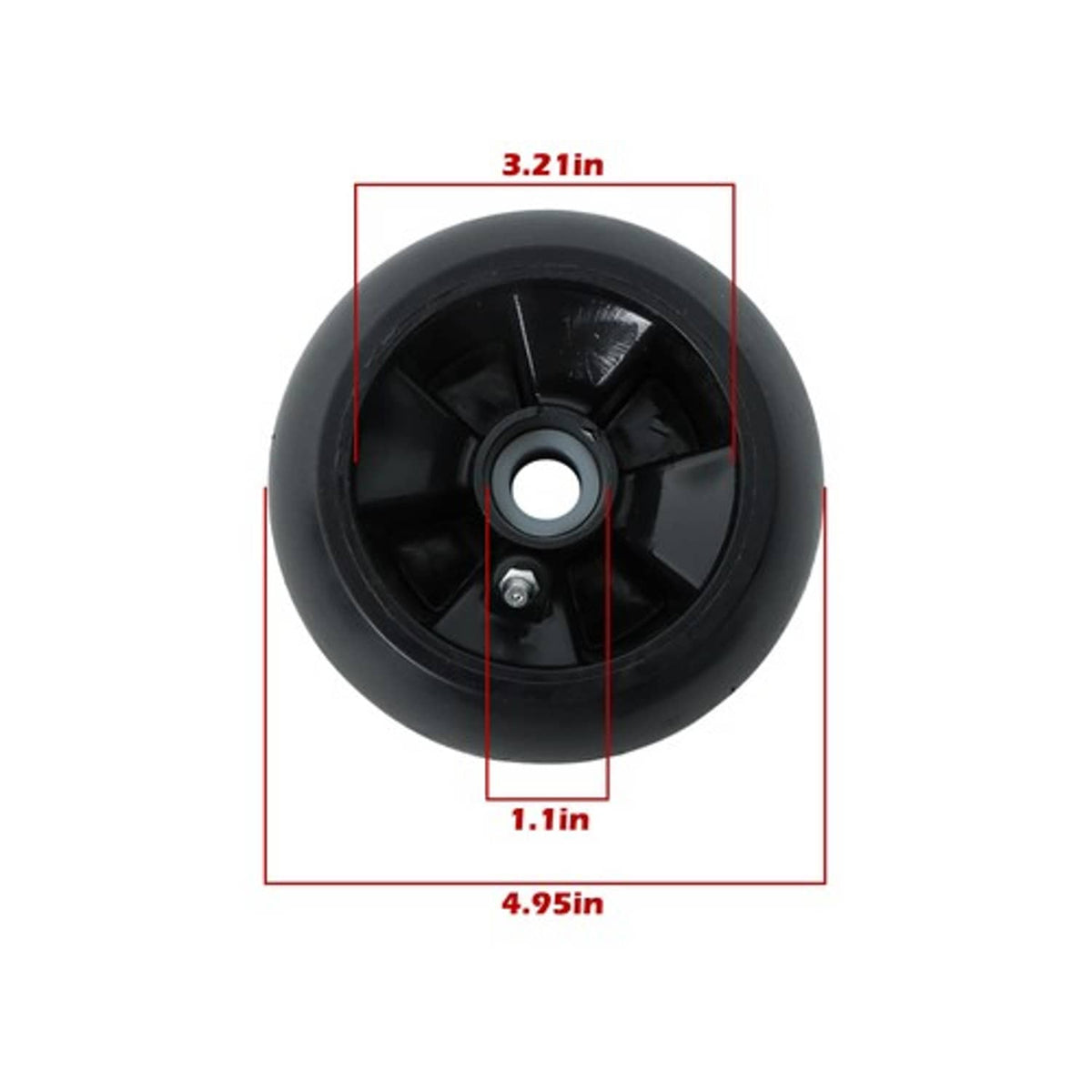 Solid Spare Deck Wheel Kit Fit for John Deere 48" 54" 60" 72" Deck Lawn Mowers AM125172