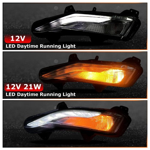 Solid Spare Fog Light Turn Signal Light w/LED DRL Driver Side For Chevy Malibu 2019-2022 23