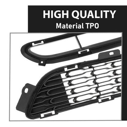 Solid Spare Fit For 2014-2015 Kia Sorento Front Center+Lower Bumper Grille Grill Black
