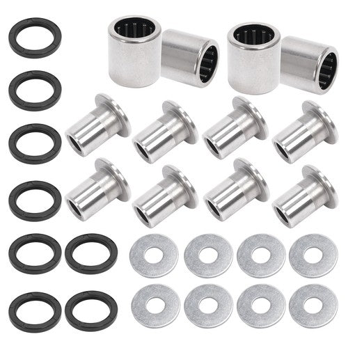 Solid Spare Silvery A Arm Bushing Bearing Shaft Kit For Kawasaki KFX400 Suzuki LTZ400 Z400