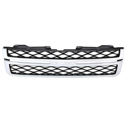 Solid Spare Grille Assembly For 2011-14 Silverado 2500 HD Silverado 3500 HD Black and Chrome