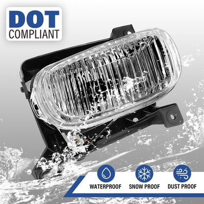 Solid Spare Front Fog Driving Lights Clear Lens w/ Bulbs For Toyota Tundra 2000-2006 LH＆RH