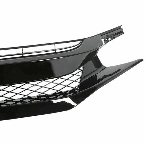 Solid Spare Front Grille For Honda Civic 2019-2021 2020 Coupe Sedan Type-r Style Black Mesh