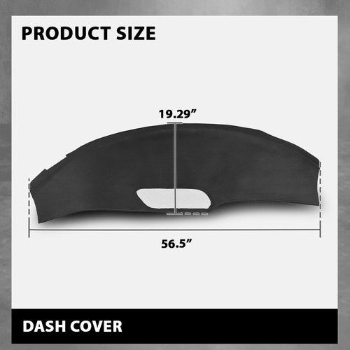 Solid Spare Fit For 1993-1996 Pontiac Firebird TPE Dashboard Dash Cover Cap Overlay Black