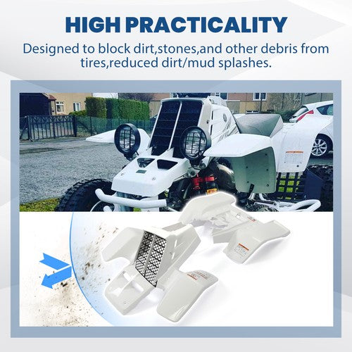Solid Spare White Fenders + Gas Tank Plastics Kits + Grill For Yamaha Banshee 350 YFZ350