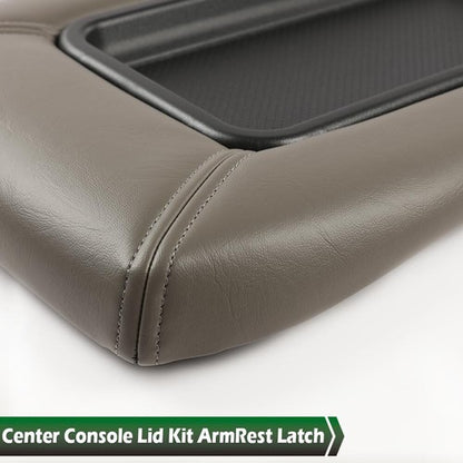 Solid Spare Fit For 99-07 GM Chevy Part 19127364 Gray Center Console Lid Kit Arm Rest Latch
