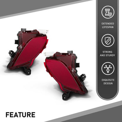 Solid Spare Rear Bumper Reflector Light Left+Right Side Fit For 2020-2023 Toyota Highlander