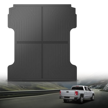 Solid Spare Fit For 2014-2018 Silverado Sierra 1500 5.8FT All Weather TPE Truck Bed Mat