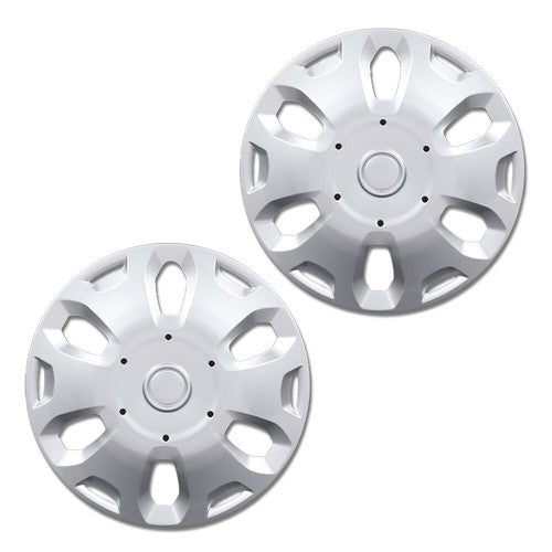 Solid Spare Fit For 10-13 Ford Transit Connect Van 15" Wheel Cover Hubcap Silver 2pcs