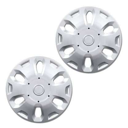 Solid Spare Fit For 10-13 Ford Transit Connect Van 15" Wheel Cover Hubcap Silver 2pcs