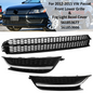 Front Bumper Lower Grille & Fog Light Bezel Cover LH+RH For 2012-2015 VW Passat