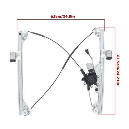 Solid Spare For Chevy Silverado GMC Sierra 2007-2014 1 Pair Window Regulator w/ Motor