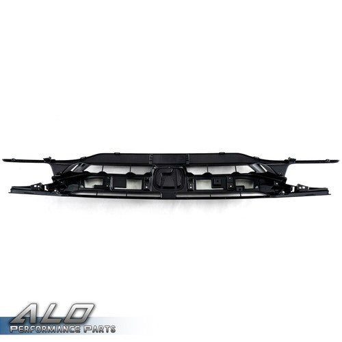 Solid Spare Fit For 2019-2020 Honda Civic Front Bumper Mesh Grille Grill Glossy Black USA