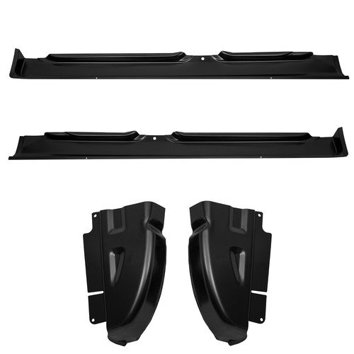 For 02-08 Dodge Ram Pickup Quad Cab OE Style Rocker Panels & Cab Corners 4PCS