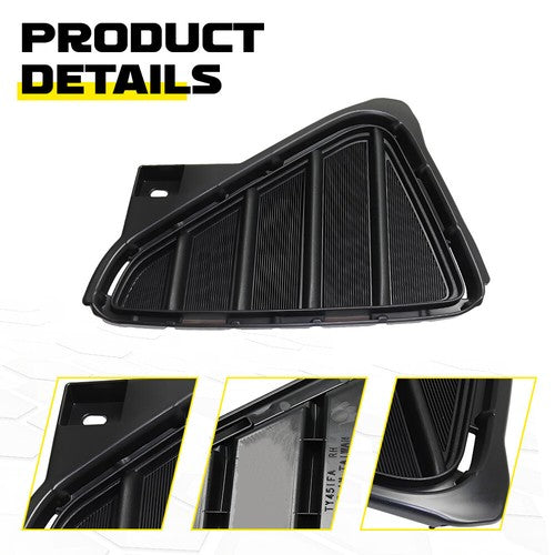 Pair Front Bumper Fog Light Trim Bezel Cover Fit For 2016 2017 2018 Toyota RAV4