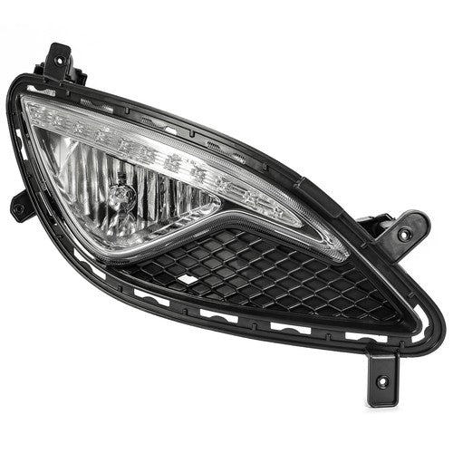 Solid Spare Fog Light Lamp + Cover + Connector RH/Passenger For Hyundai 13-17 Genesis Coupe