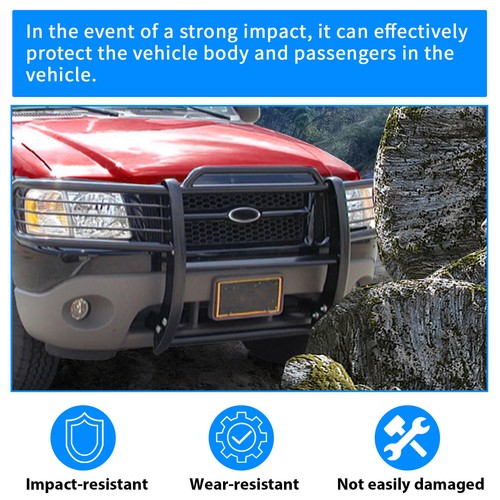 Solid Spare Black Brush Grille Guard W / Hardware For 2002 03 04 05 Ford Explorer 4DR 4-Door