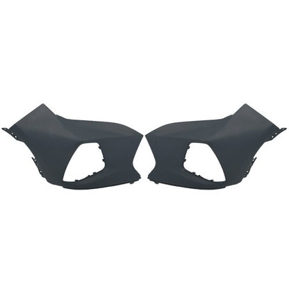 Solid Spare Fit For 2019-22 Chevy Blazer RH+LH Front Bumper Upper Cover By Pair Plastic NEW