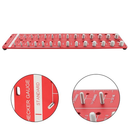 Solid Spare Nut And Bolt Thread Checker Inch And Metri 28 Thread Identifier Gauge Screw