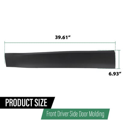 Solid Spare Side Door Body Molding Trim Front Left Side Fit For 2014-2023 Jeep Cherokee