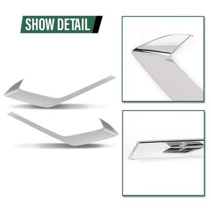 Solid Spare Pair Front Bumper Trim Fog Light Molding Silver Fit For 2019-2022 Volvo V60 S60