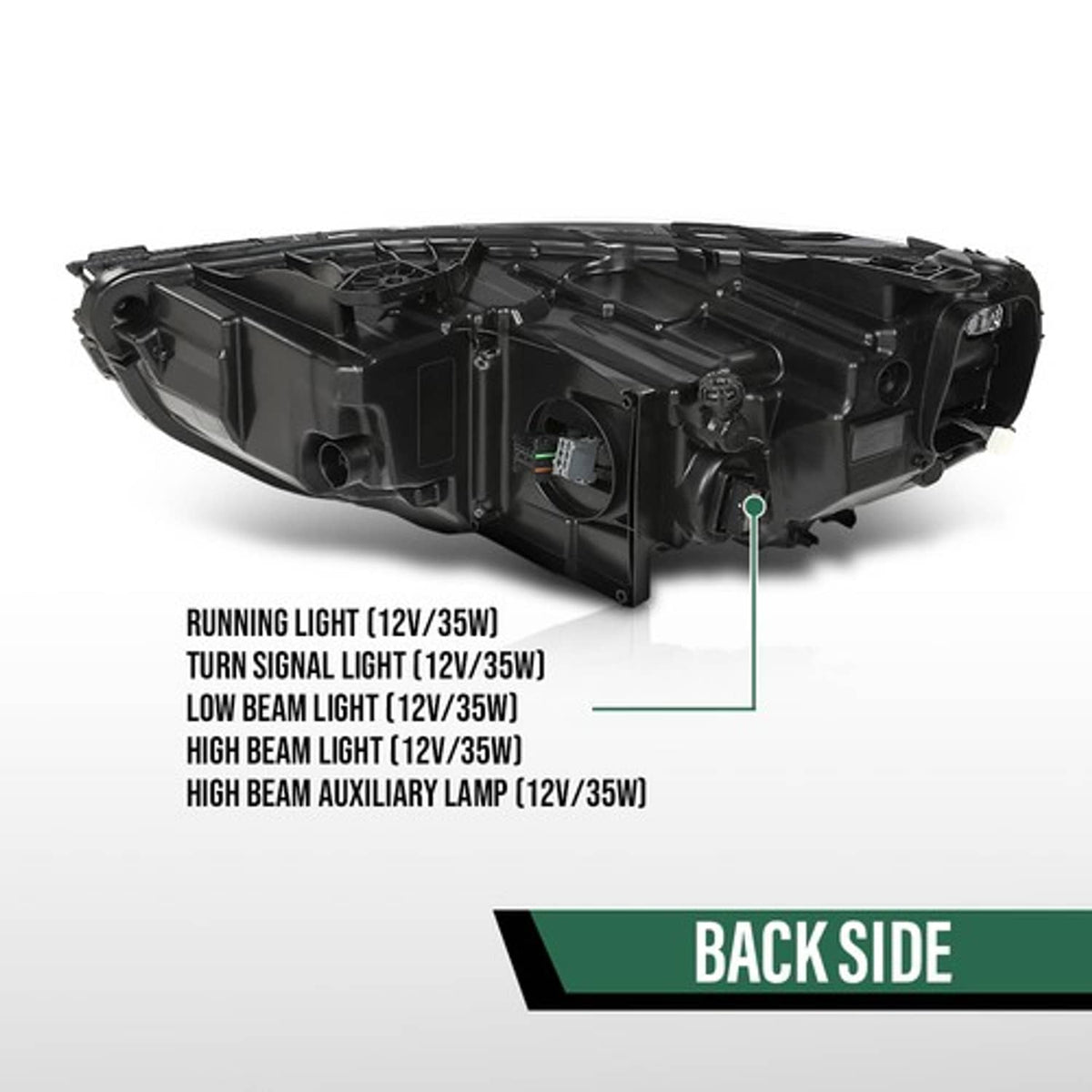 Solid Spare Full LED Headlight Assembly Right Fit For 2018-2020 Buick Regal w/o LED Module