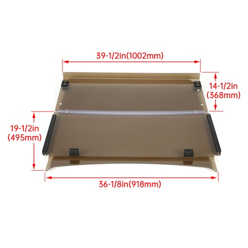 Solid Spare Flip Folding Tinted Windshield For Yamaha Drive 2 Drive2 2017-UP Golf Cart