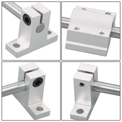 Solid Spare 2pcs 8x400mm Linear Shafts with 4 SCS8UU Bearings & 4 SK8 Supports