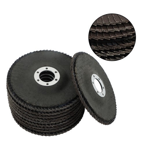 Solid Spare 10 Pack 4-1/2"×7/8" 120 Grit Premium Zirconia Flap Disc T29 Sanding Grinding