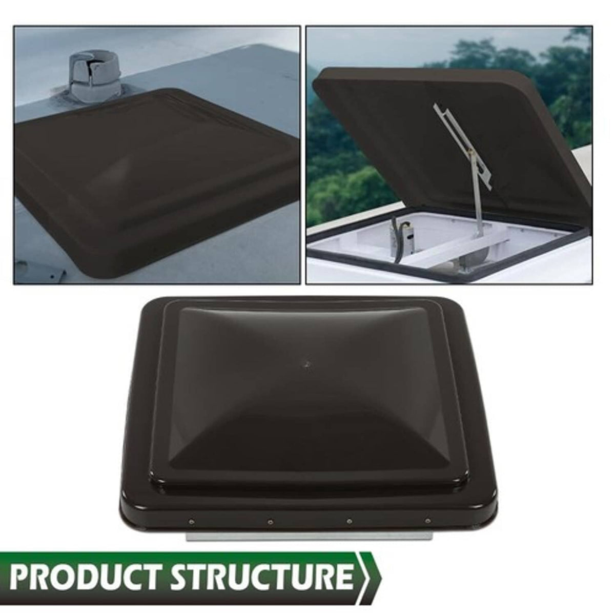 Solid Spare New 2pcs Smoke 14" x 14" Replacement Roof Vent Cover Camper RV Trailer Ventline