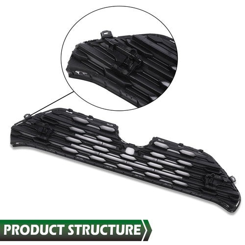 Solid Spare Fit For 2019-2022 Toyota RAV4 Front Center Bumper Grille Grill w/ Radar Holes