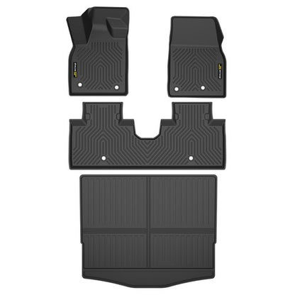 Solid Spare TPE Floor Mats+Cargo Liner Fit For 2021-2024 Ford Mustang Mach E All Weather