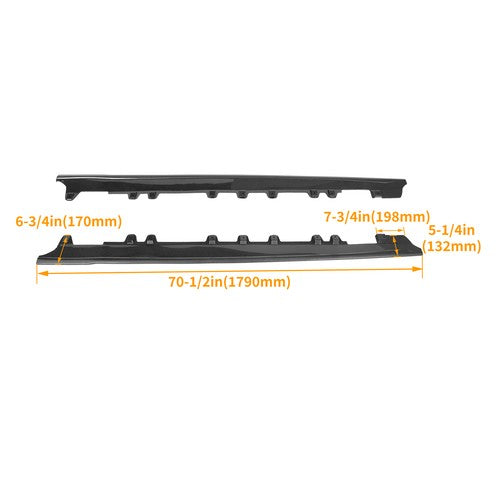 Solid Spare For Toyota Supra A90 20-Up CARBON FIBER Color Pair Side Skirt Rocker Panels
