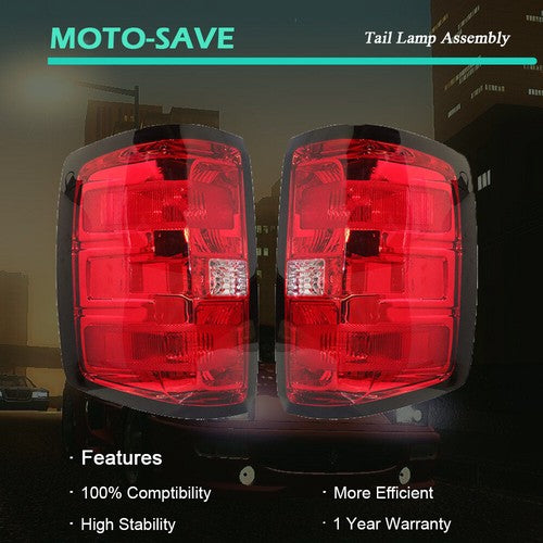 Solid Spare Rear Left & Right Side Brake Lamp Tail Light For Chevy Silverado 1500 2014-2018