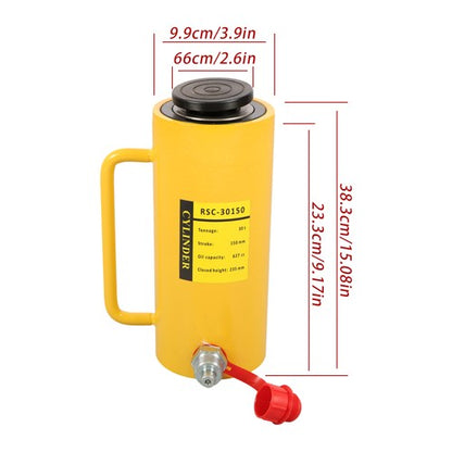 Solid Spare 6" Stroke Single Acting Lifting Cylinder 30Ton Portable Hydraulic Cylinder Jack