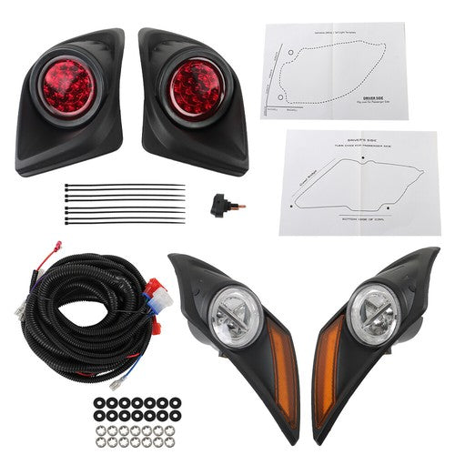 Solid Spare LED Headlight LEDTaillight Light Kit For Yamaha Drive2 Golf Cart 2017-Up US