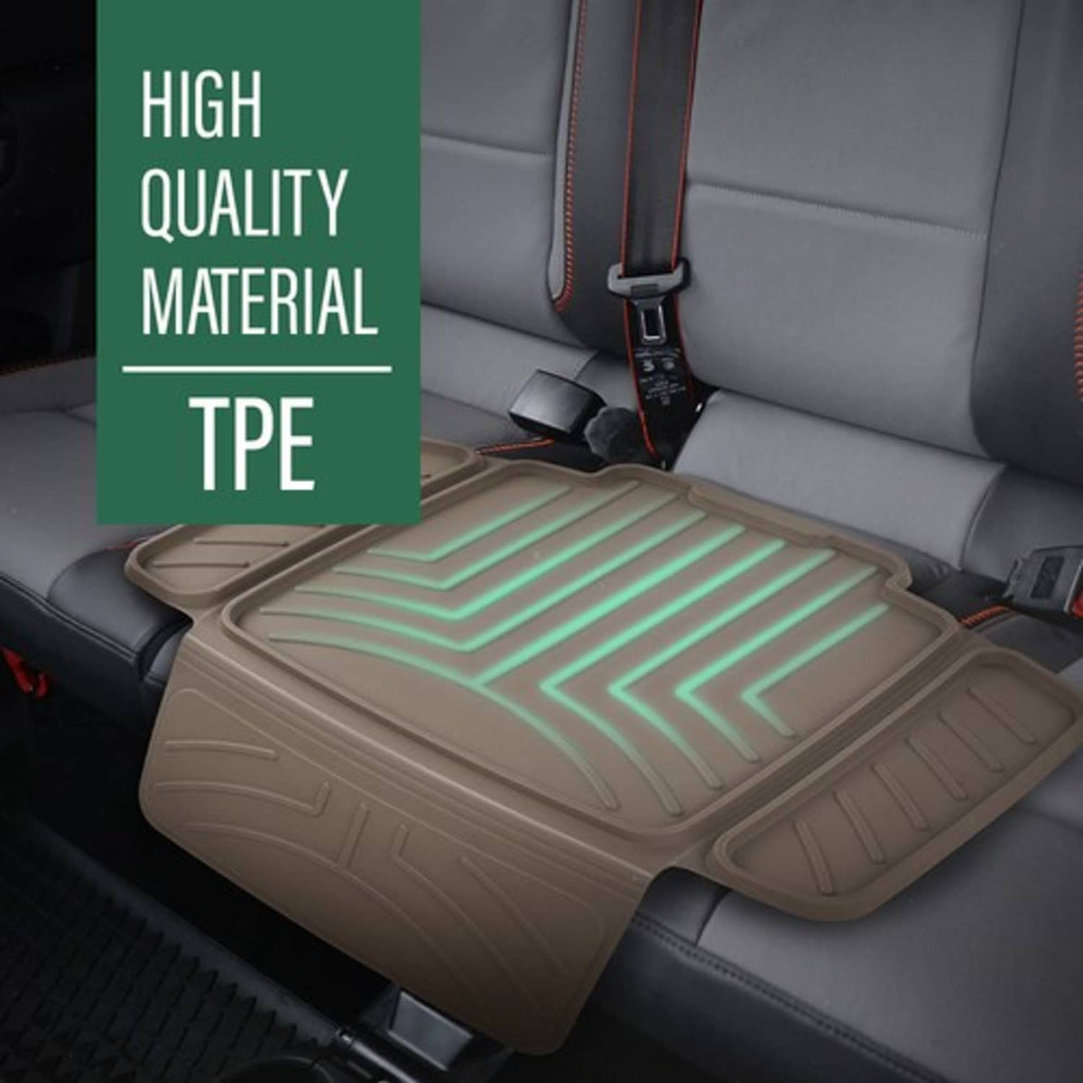 Solid Spare TPE Child Car Seat Protector Brown-NEW-Anti-Skid Vehicle Seat