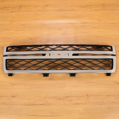 Solid Spare Grille Assembly For 2011-14 Silverado 2500 HD Silverado 3500 HD Black and Chrome