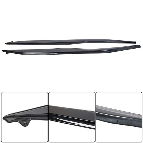 Solid Spare For 2014-2019 14-Up Corvette C7 METALLIC Side Skirts Z06 Style ABS GLOSS BLACK