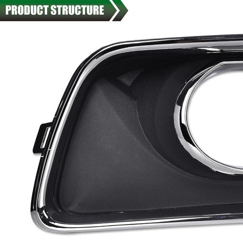 Solid Spare Front Bumper Fog Light Trim Left & Right Fit For 2013-2016 Chevrolet Malibu