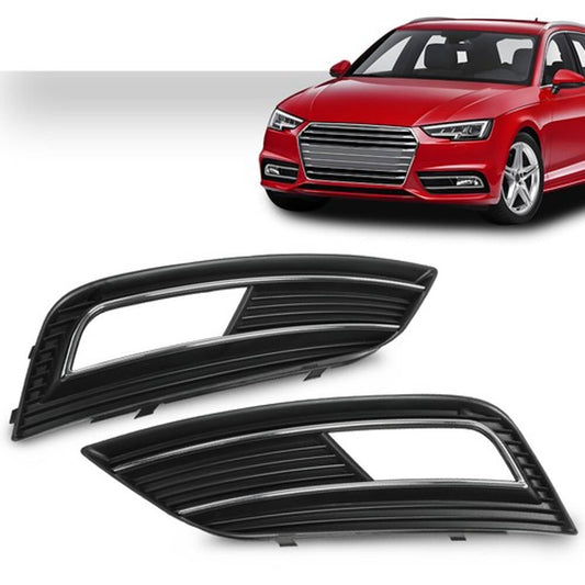 Solid Spare New Fit For 2013-2016 Audi A4 Quattro Fog Light Grille Cover Left & Right