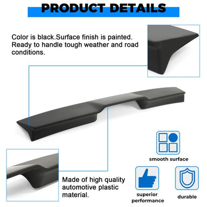 Solid Spare For 09-2014 Ford F-150 All Cab Size Matte Black Truck Cab Spoiler Replace 983379