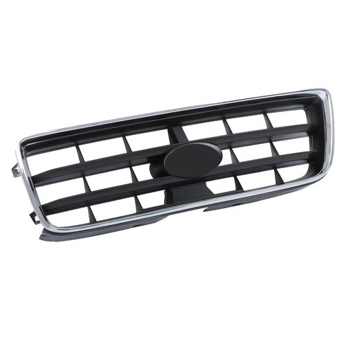 Solid Spare Front Bumper Upper Grille Chrome Shell w/ Insert For Subaru Forester 2003-2005