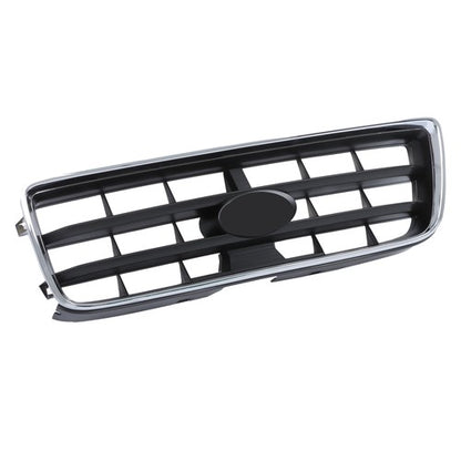 Solid Spare Front Bumper Upper Grille Chrome Shell w/ Insert For Subaru Forester 2003-2005