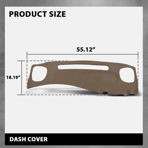 Solid Spare Fit For 98-02 Chevy S10 Blazer GMC S15 Jimmy TPE Dash Board Cap Cover Pad Beige