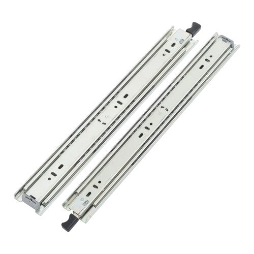 Solid Spare 1 Pair Locking Drawer Slides 18" Full Extension & Lock 150lbs Capacity