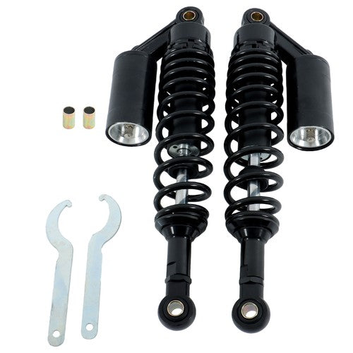 Solid Spare 2X13.5'' 340mm Pair Motorcycle Air Shock Absorber For Honda Yamaha Black