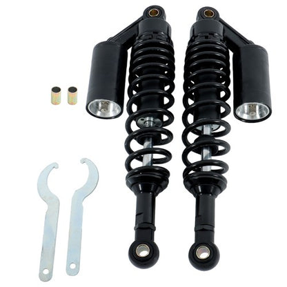 Solid Spare 2X13.5'' 340mm Pair Motorcycle Air Shock Absorber For Honda Yamaha Black