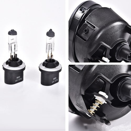 Solid Spare Fit For 04-15 Nissan Titan/05-07 Armada Smoke Lens Bumper Fog Lights w/ Bulbs