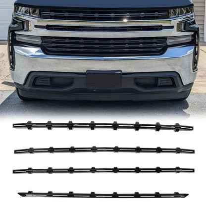 Solid Spare FOR 2019-2021 Chevy Silverado 1500 Black Grille insert Trim Grill overlay LT RST